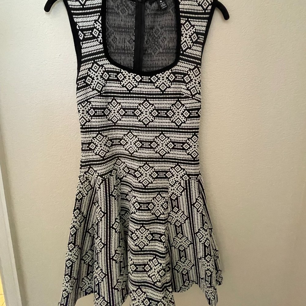 Aqua Black & White Dress